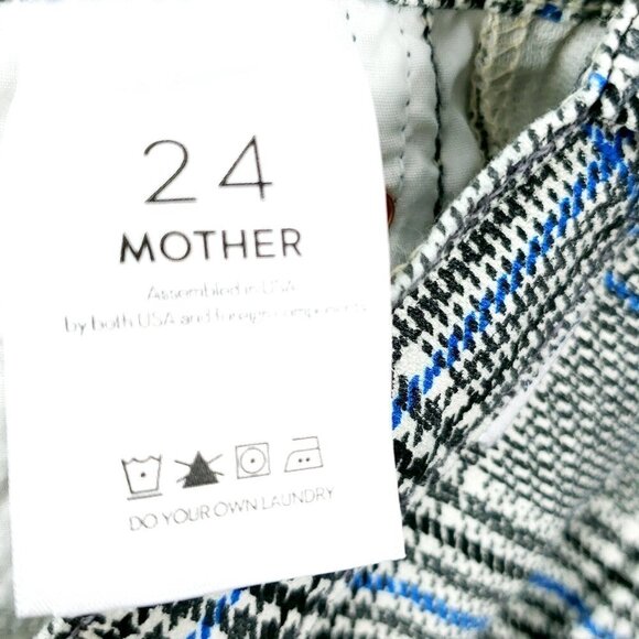 MOTHER the insider grey/blue side stripe stretch ankle pant sz 24 new with tag - Picture 4 of 11